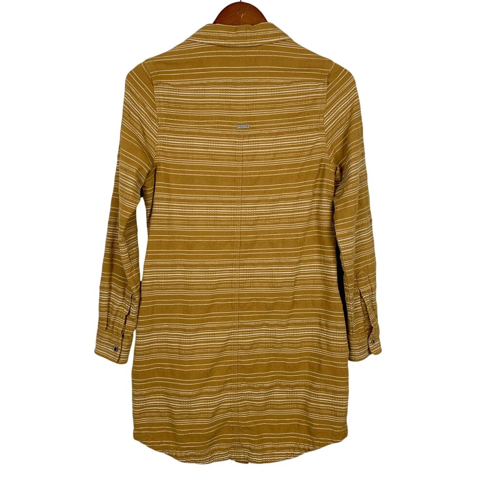 Prana Dyri Shirt Dress Tan Button Front Pockets Short Organic Cotton Women's XS - Picture 6 of 8